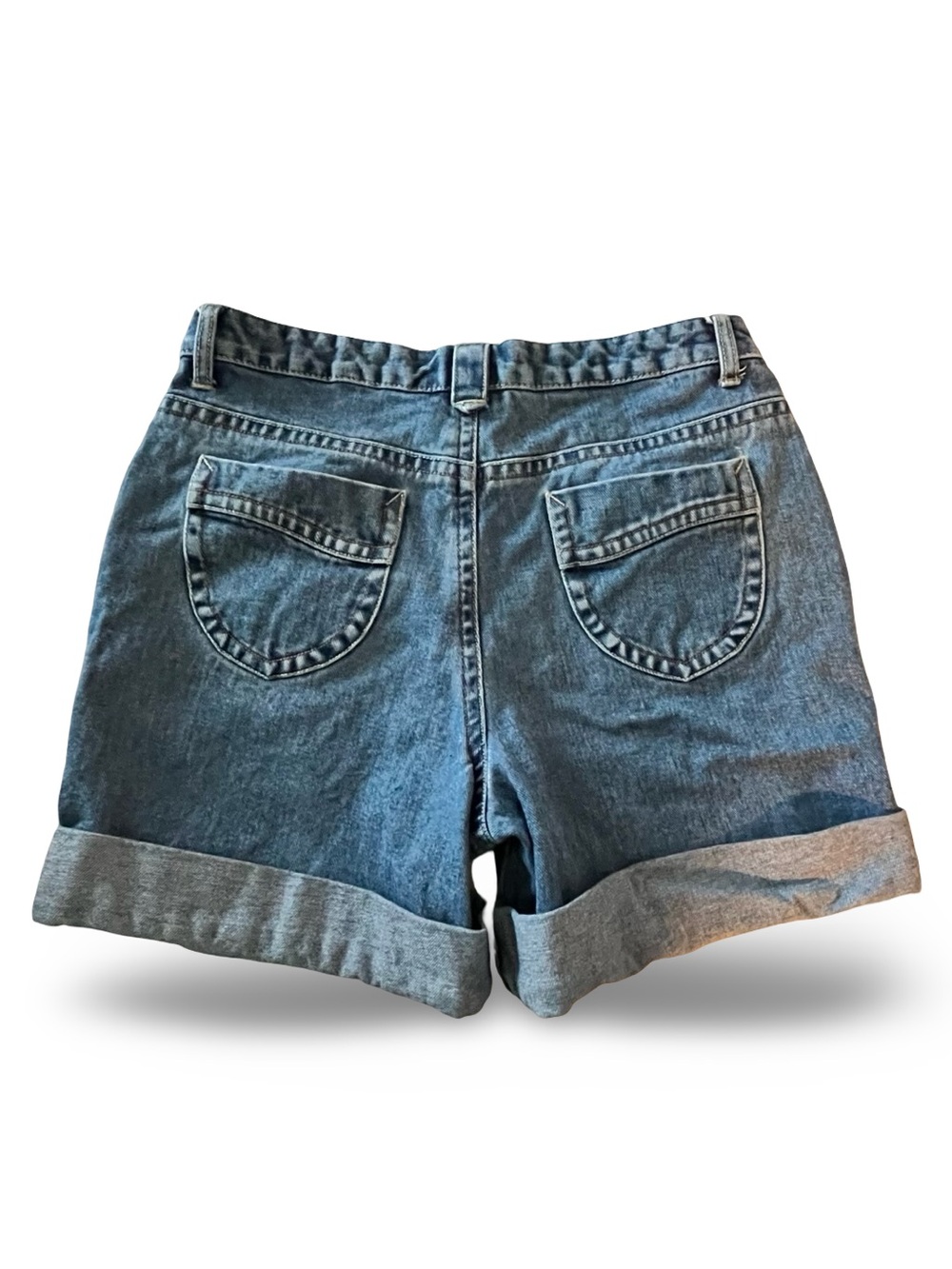 Vintage 1984 Bill Blass Denim Cuffed Women's Jean Shorts Size 8 - Picture 2 of 7